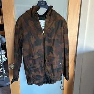 Barbour Wax Camo Smock Jacket Olive Camo